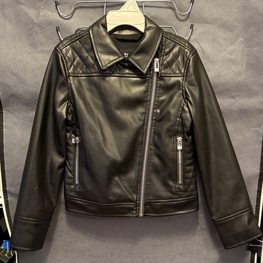 Girls Art Class Black ‘Leather’ Jacket XS